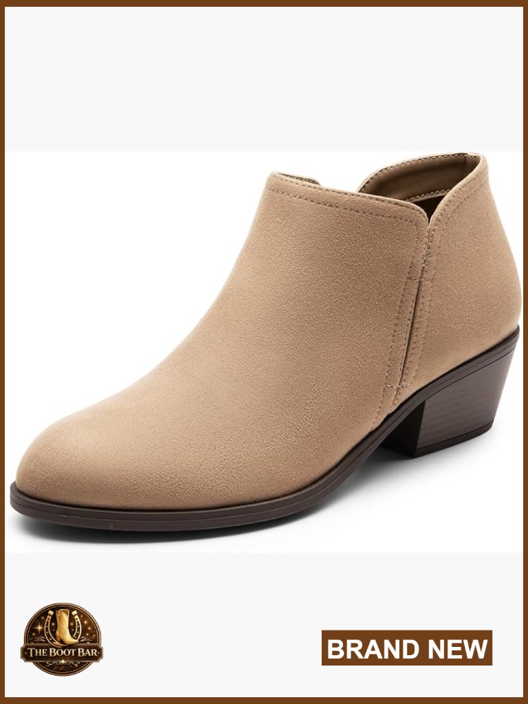 Women's Ankle Boots Low Chunky Heel Comfortable Fall Booties Shoes